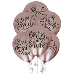 Team Bride Baskılı Krom Balon 12