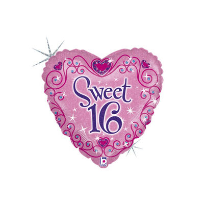 Sweet 16 Sparkles Hologram Grabo Folyo Balon 18