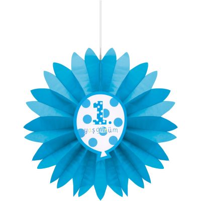 1st Birthday Paper Fan 50 cm - 1