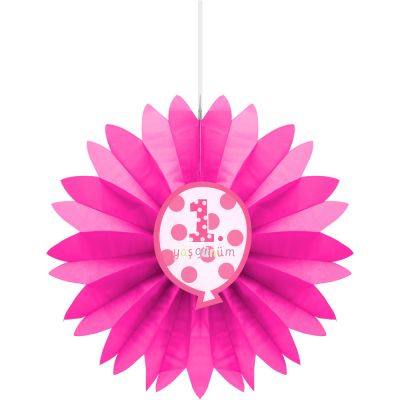 1st Birthday Paper Fan 50 cm - 5