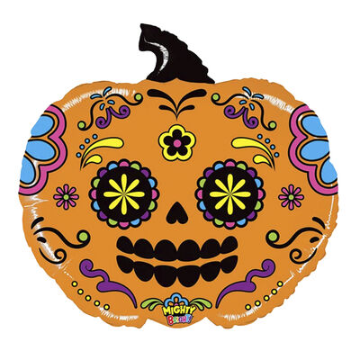 Mighty Pumpkin Sugar Skull Grabo Folyo Balon 23