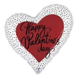 Grabo - Valentine Dots Heart Grabo Folyo Balon 35