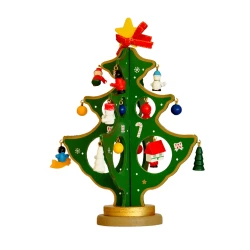 3D Wooden Christmas Tree - Green - 2