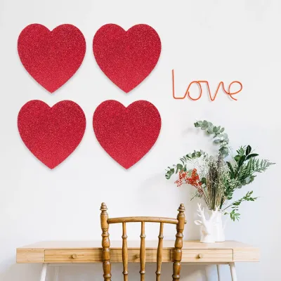 4 pcs Foam Heart Decoration - 1