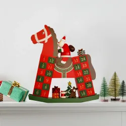 Advent Calender - Wooden Rocking Horse - 1