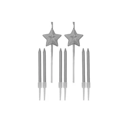 Birthday Candle Set - Silver - 2