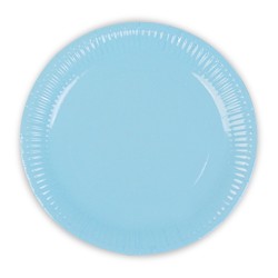 Blue Pastel Paper Plates - Kikajoy