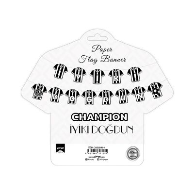 Champion Black White İyi Ki Dogdun Banner - 1