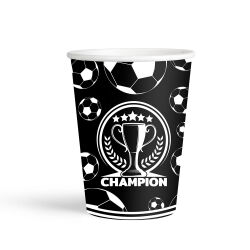 Champion Black White Paper Cups - Kikajoy