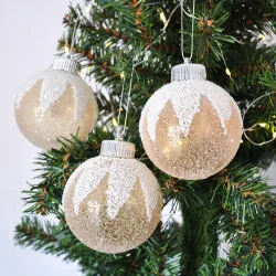 Christmas Ball Ornaments - Crystal - 1