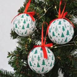 Christmas Ball Ornaments - Pine Tree - 1