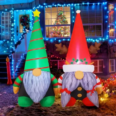 Christmas Decorations - Inflatable Gnomes - 1