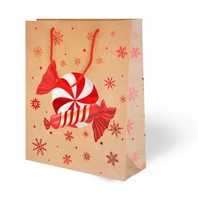 Christmas Gift Bag - Kraft - 4