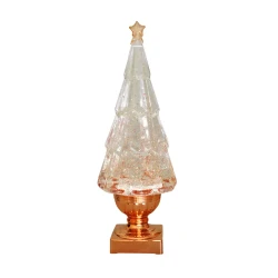 Christmas Lighted Water Lantern - Rose Gold Christmas Tree - 2