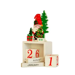 Wooden Christmas Perpetual Calendar - Santa Claus - 2