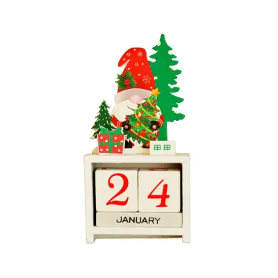 Wooden Christmas Perpetual Calendar - Santa Claus - 3