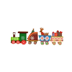 Christmas Wooden Train - Colorful - 2