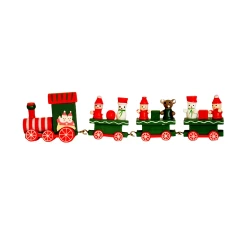 Christmas Wooden Train - Green - 2