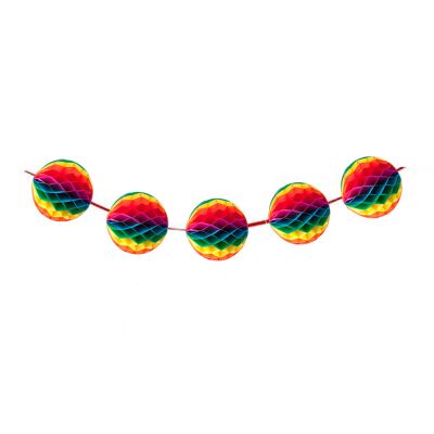 Colorful Honeycomb Ball Garland - 1