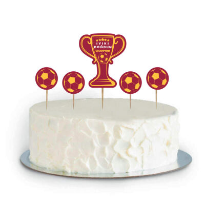 Champion Sarı Kırmızı Cupcake Süsü - 2