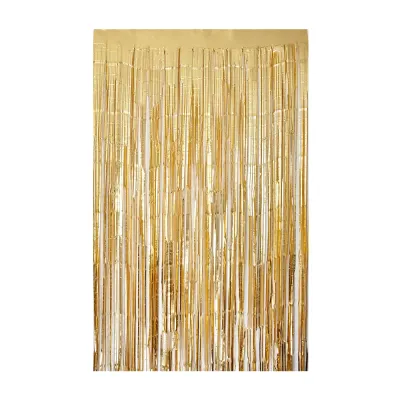 Foil Fringe Curtain - Gold - 2