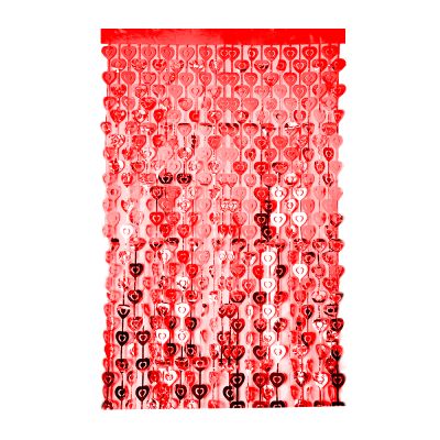 Foil Fringe Curtain - Red Heart - 2