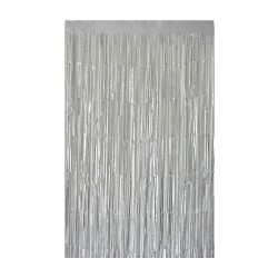 Foil Fringe Curtain - Silver - 2