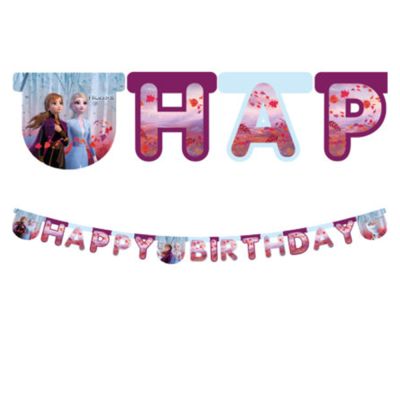 Frozen 2 Happy Birthday Letter Banner - 1