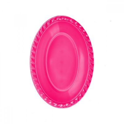 Fuchsia Plastic Oval Bowl - 1