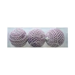 Glitter Ball Ornament - Purple - 2