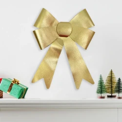 Glittery Bow Ornament - 1