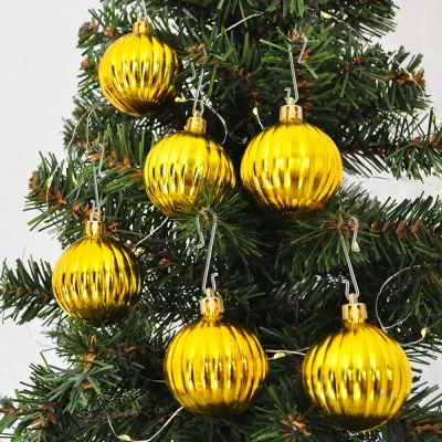 Gold Glass Ball Christmas Ornaments - 1