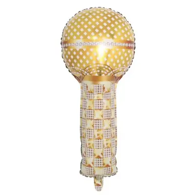 Gold Microphone Decorative Balloon - 2