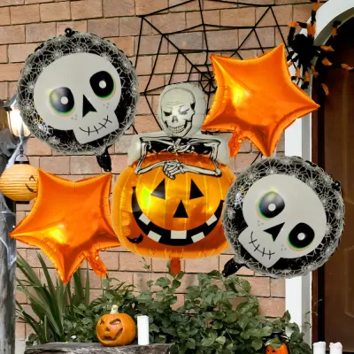 Halloween Foil Balloon Set - Skeleton - 1