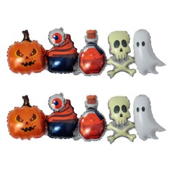 Halloween Foil Balloons Banner - 2