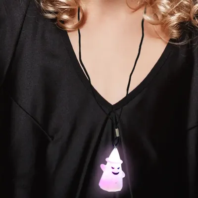 Halloween Light Up Necklace - Ghost - 1