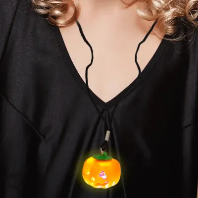 Halloween Light Up Necklace - Pumpkin - 1