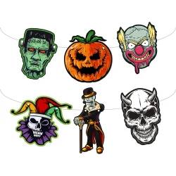 Halloween Mask Die Cut Banner Set - 2