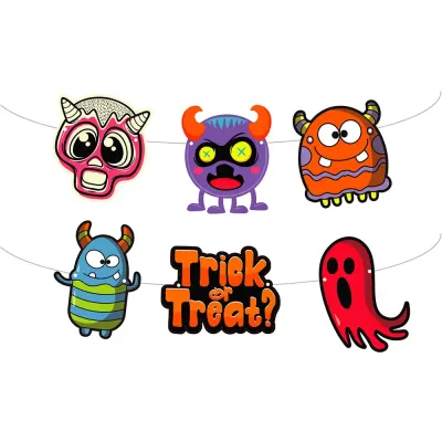 Halloween Monster Die Cut Banner Set - 2