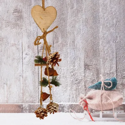 Hanging Pinecones and Rustic Bell - 1