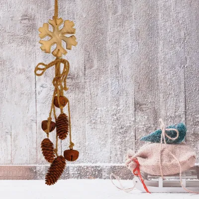 Hanging Pinecones and Rustic Bell - 1