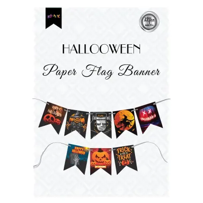 Happy Halloween Paper Flag Banner - 1