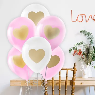 Heart Metallic Balloons 11