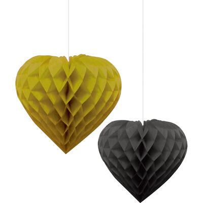 Heart Paper Honeycomb Balls - 1