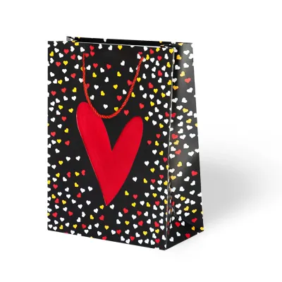 Heart Patterned Cardboard Bag - 4