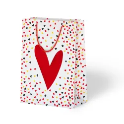 Heart Patterned Cardboard Bag - 1