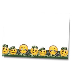 Kamuflaj Emoji Plastik Masa Örtüsü 120x180cm - 