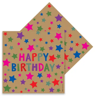 Kraft Stars Paper Napkins - 1