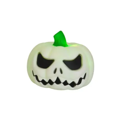 Light-Up Halloween Pumpkin - White - 2