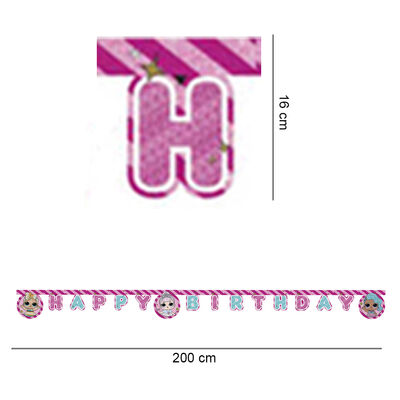 Lol Glitterati Happy Birthday Letter Banner - 2